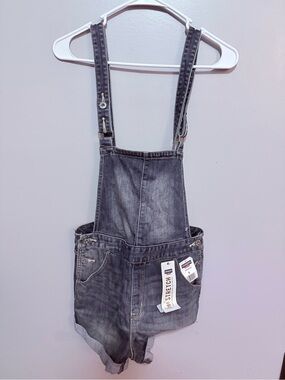 Denizen from Levi's Dark Gray Denim Short Overalls